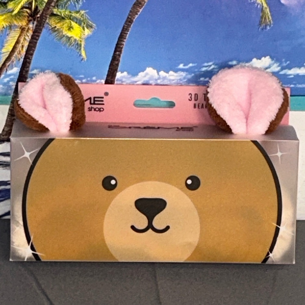 The Creme Shop 3D Teddy Bear Plushie Spa Headband Wash Face Hair Band